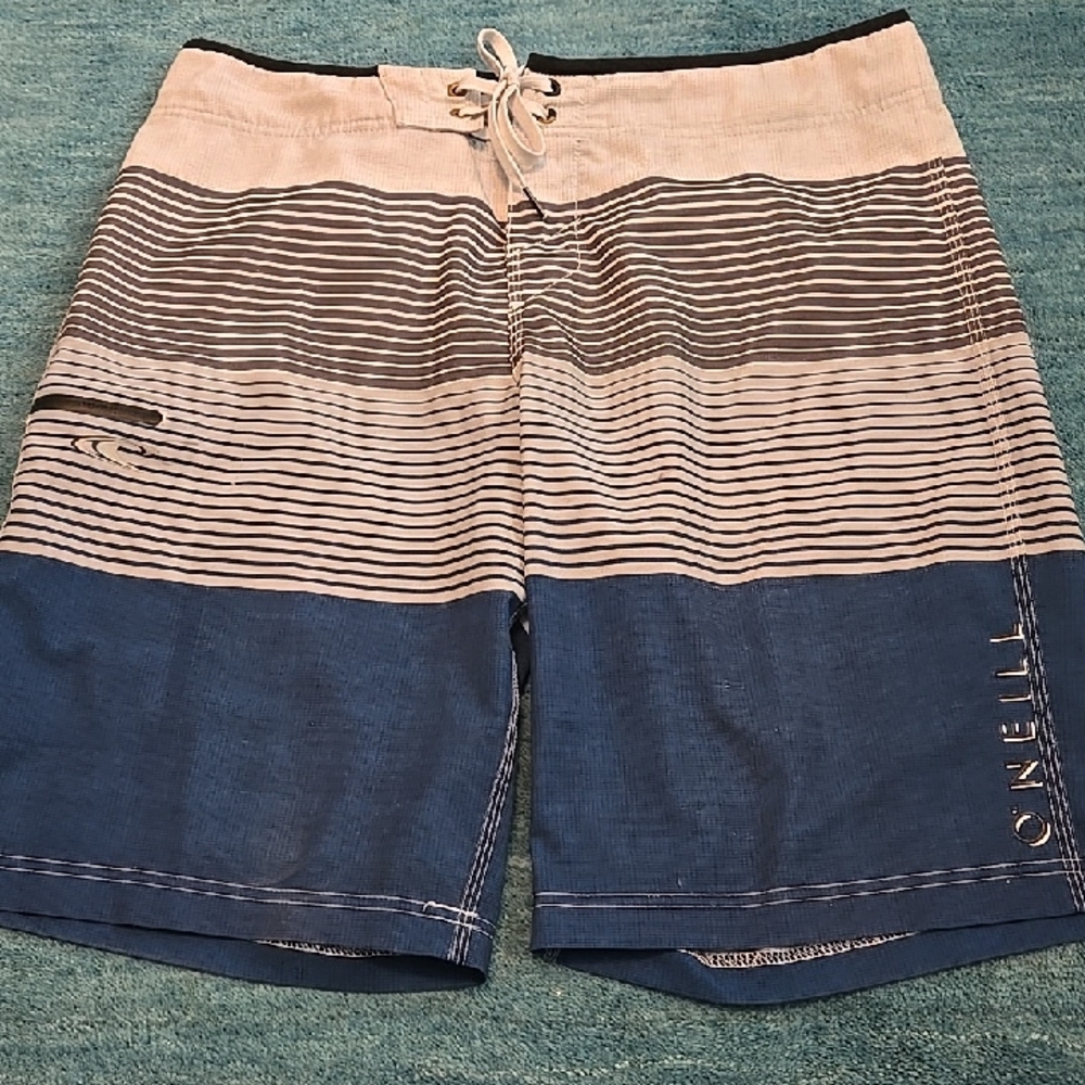 O'Neill Blue Board Shorts Nautical Design